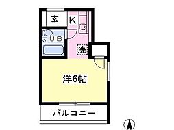 アークワダ ワンルームの間取図画像