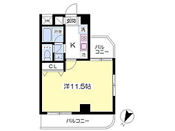 ヴェルビュー荻窪 1Kの間取図画像