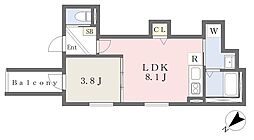 (仮称)F asecia arago 1LDKの間取図画像
