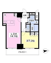 クラヴィーア江坂広芝町 1LDKの間取図画像