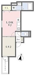 LAMINE千船 1LDKの間取図画像