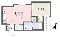 Primavera千船 1LDKの間取図画像