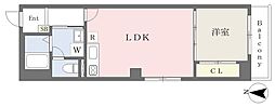 QuatreSaisons 1LDKの間取図画像