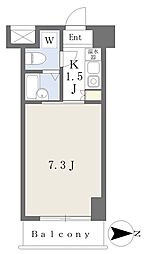 ハイムフィオリア 1Kの間取図画像