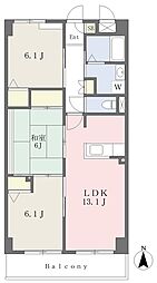 アピアランス優貴 3LDKの間取図画像
