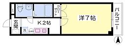 ストゥディオ 1Kの間取図画像
