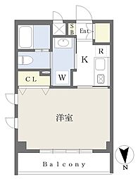 Arvita京都 1Kの間取図画像