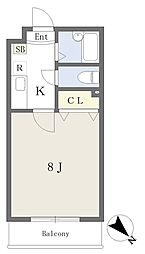 ヴェルフィオーレ嵐山 1Kの間取図画像