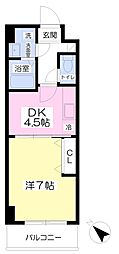 エンゼルプラザ南草津 1DKの間取図画像