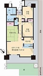 ライオンズガーデン町屋 3LDKの間取図画像