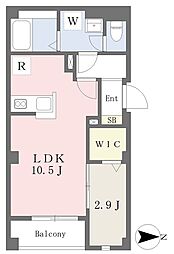 鈴イ 1LDKの間取図画像
