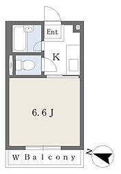 エレガンス綾瀬セカンド 1Kの間取図画像