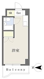 エレガンス綾瀬シックス ワンルームの間取図画像