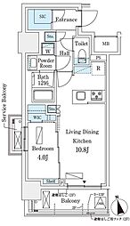 シーズンフラッツ浅草六丁目 1LDKの間取図画像