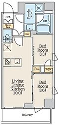 CREATIF本所吾妻橋 2LDKの間取図画像