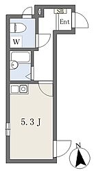 WISEResidence五反野 ワンルームの間取図画像