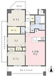エデルフォート西新井 3LDKの間取図画像
