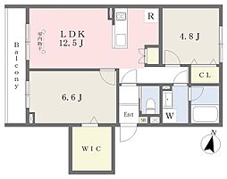 パークテラス 2LDKの間取図画像