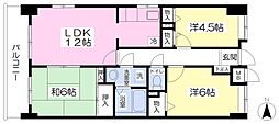 パークキャッスルフルショウ 3LDKの間取図画像