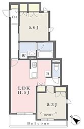 ベントルナータ泉 2LDKの間取図画像