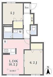 グランレグルス1 2LDKの間取図画像