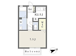 フィオーレ 1Kの間取図画像