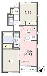 ルーチェ泉A 2LDKの間取図画像