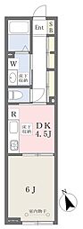 ステラ 1DKの間取図画像