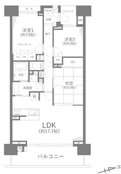 間取りを拡大表示