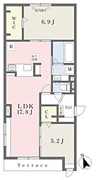 プラモ大森 2LDKの間取図画像