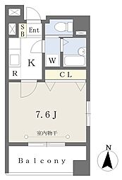 パワーハウスKA 1Kの間取図画像