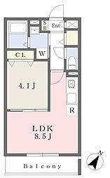 杜・ゆりの木 1LDKの間取図画像