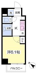 ヴェルト川崎フィーノ 1Kの間取図画像