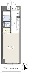 宮島マンション ワンルームの間取図画像