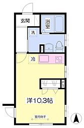 ディアコート ワンルームの間取図画像