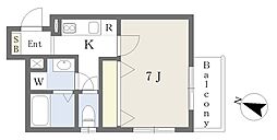 山陽電鉄本線 滝の茶屋駅 徒歩6分の賃貸アパート 2階1Kの間取り