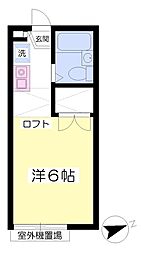 グランツ友 ワンルームの間取図画像