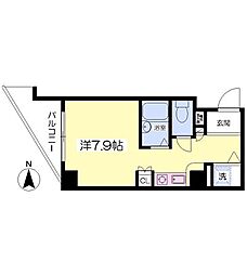 エムロード福島 ワンルームの間取図画像
