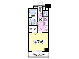 エヌ・キューブ 1Kの間取図画像