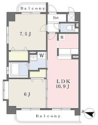 ソラル・エネ 2LDKの間取図画像