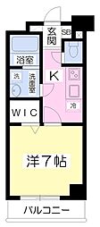 エヌ・キューブ 1Kの間取図画像