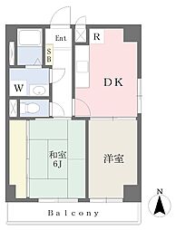 目白ロイヤルホームズ 2階2DKの間取り