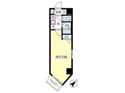 ラ・メゾンワタナベ 1Kの間取図画像