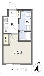 エスペランサ神田神保町2 1Kの間取図画像