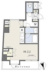 早稲田KMビル ワンルームの間取図画像