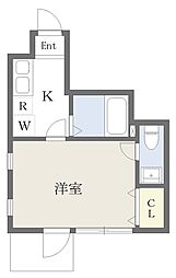 メリス西新宿 1Kの間取図画像