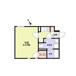 新宿区市谷台町マンション 1Kの間取図画像