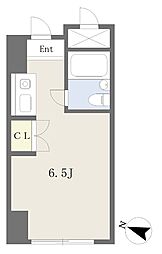 朝日九段マンション ワンルームの間取図画像