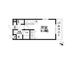 シャルマン・S ワンルームの間取図画像