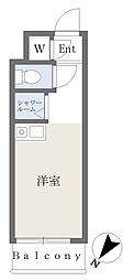 Growcel高田馬場 ワンルームの間取図画像